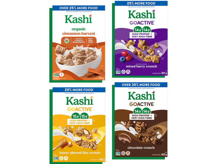 Boxes of Kashi cereal