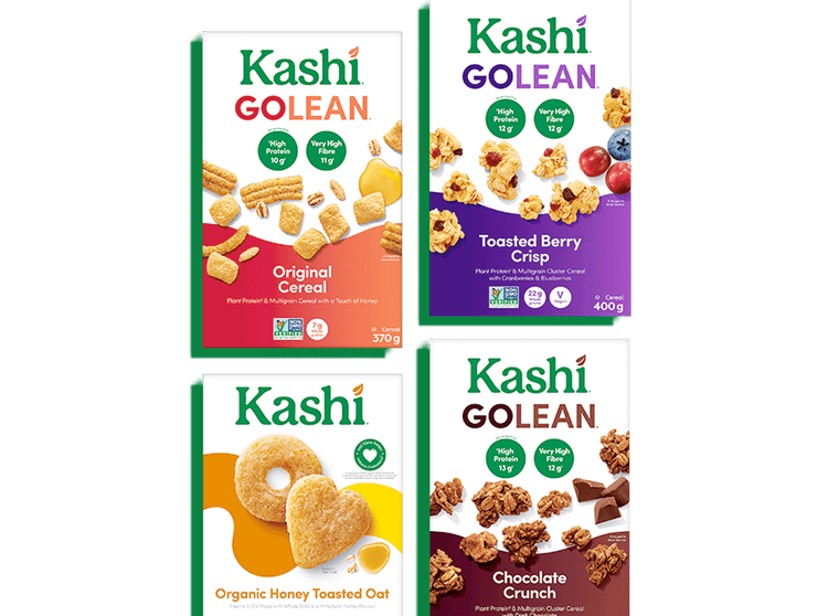 Boxes of Kashi cereal
