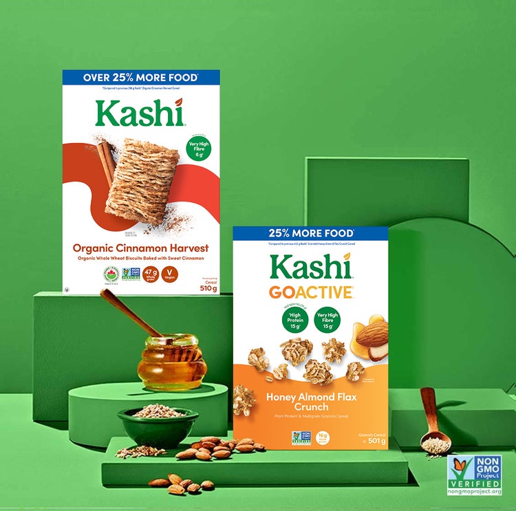 Boxes of Kashi cereal