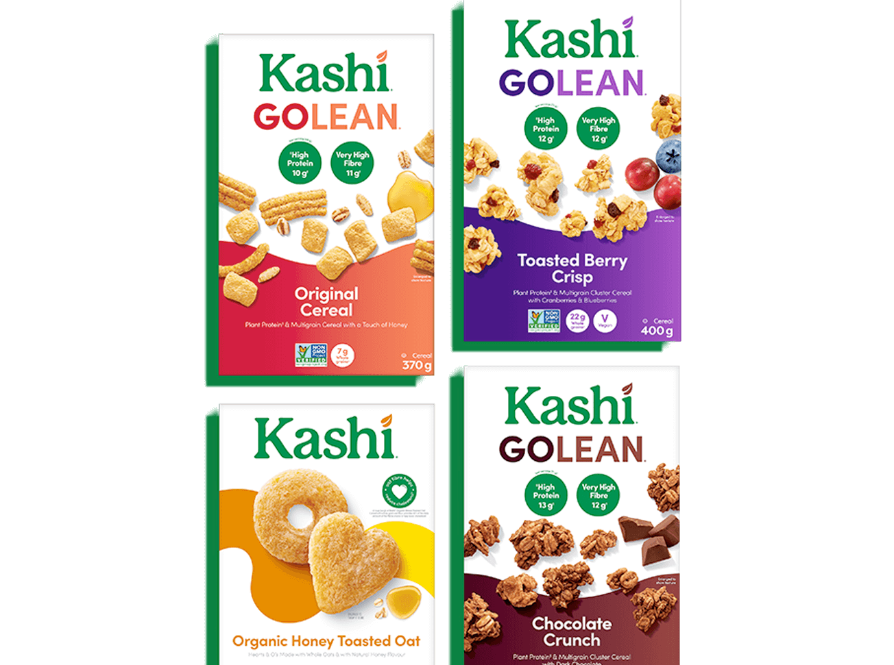 Boxes of Kashi cereal